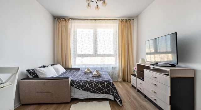 Otlichnaya Studiya Na 26 Etazhe Apartments, Rezervovat Apartmán Levné hotely v Lyuberetsky District
