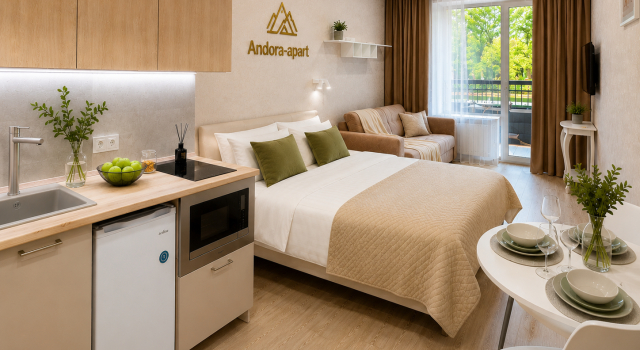 Апартаменты Andora apart | Квартира 1с в Центре 24/7 Ниито Претор Umc