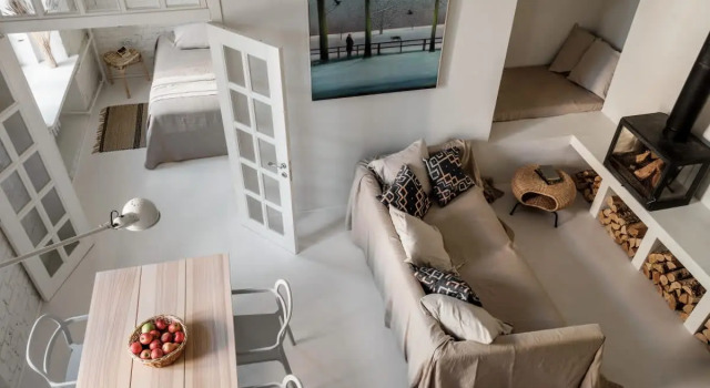 Апартаменты Flat Inn с камином в арт-лофте рядом с метро Комсомольская, Забронировать Апартаменты/квартира Апартаменты Москвы, рядом с Ярославский вокзал, Апартаменты/квартира