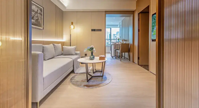 Апартаменты с 2 комнатами с видом на город Апарт-отель CM+ Serviced Apartment Beijing Huashang