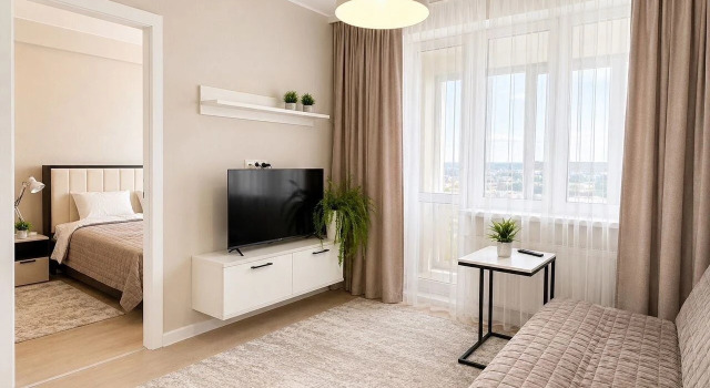V Tsentre Gopoda Kirov S Ppekracnym Panopamnym Vidom Na Gorod Flat, Book Apartment Hotels in Kirov Region with Parking, Parking