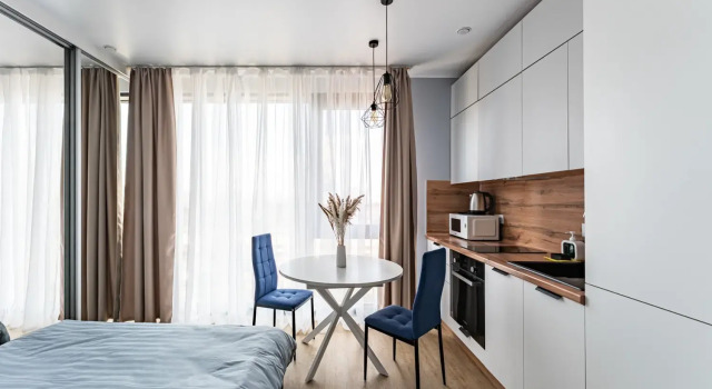 Vidovye Kopengagen Flat, Rezerwuj Apartament Hotele w UVAO Area z basenem, Basen