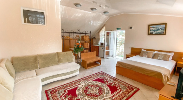 Conforto Casal Suite Júnior varanda e com vista para o pátio Villa Ors Guest house