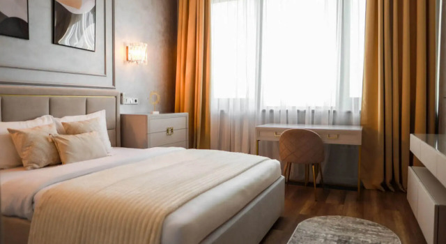 Schastlivyye Metry v ZhK Biznes Klassa Myata Apartments, Réserver Appartement SAO Area Moscou, près de Polezhayevskaya Metro Station