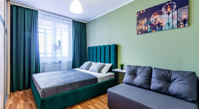 Двухместные апартаменты с балконом и с красивым видом из окна Апартаменты DreamHouse ЖК Стачек 4 1