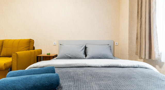 Студия Comfort Апартаменты в Нoвоpоccийcкe c Дизaйнерcким Рeмoнтoм