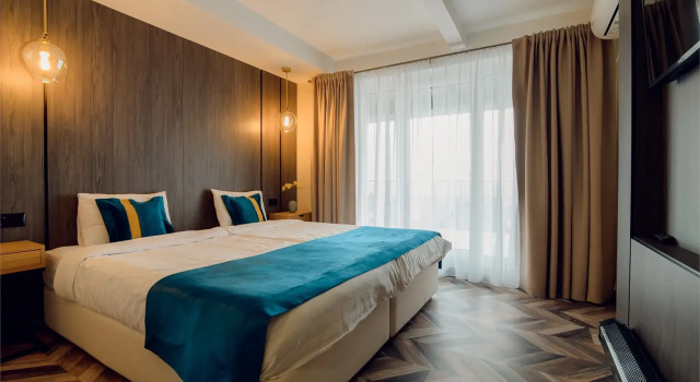 Двухместные Studio Apartment with terrace Lux c 1 комнатой Отель Tulip Residence & Spa