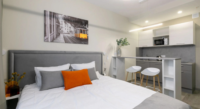 Flat Studio from Rent Profi, Book Lejlighed Moskovskiy district Sankt Petersborg, nær Kupchino Metro Station