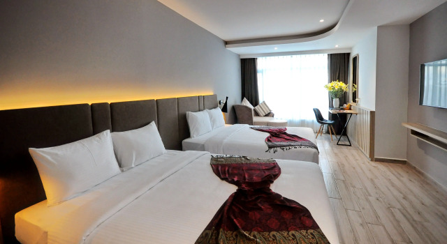 Четырёхместный семейный номер Deluxe с видом на город Anrizon Hotel Nha Trang