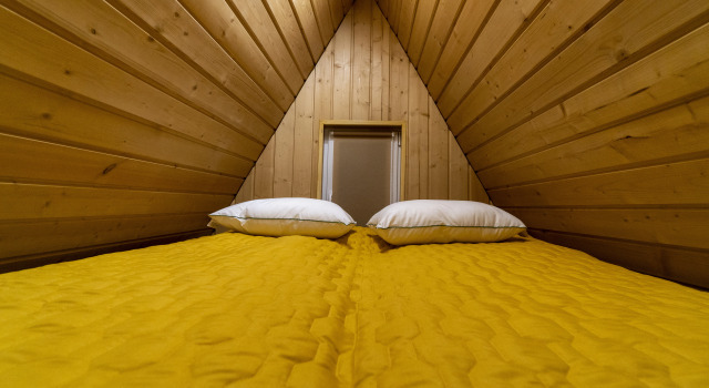 Коттедж с красивым видом из окна Гостевой дом A-Frame 40 с панорамным остеклением