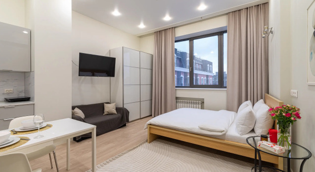 Svetlaya Studiya V Zhk Loftec Na Krasnoselskoy Flat, Rezerwuj Apartament Moskwa Rosja, w pobliżu Baumanskaya Metro Station