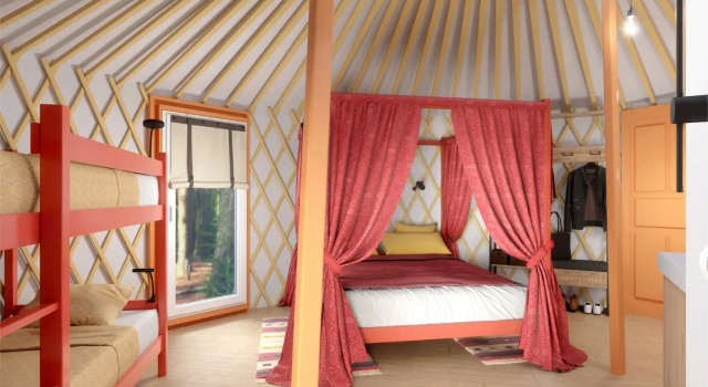Четырёхместная юрта Comfort База отдыха  Вселуг