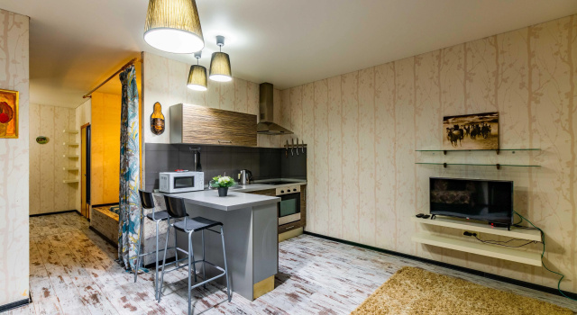 Двухместные апартаменты с балконом Апартаменты Мегаполис DreamHouse Щорса 39 1