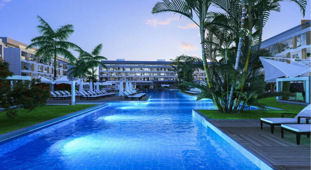 Courtyard Long Beach, Severniy Kipr, bassein, terrasa, 500 m ot morya, Book Apartment Hotels in Northern Cyprus with a Pool, Swimming Pool