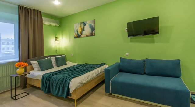 Двухместная студия с видом на город Апартаменты Room-Room Кировский 4