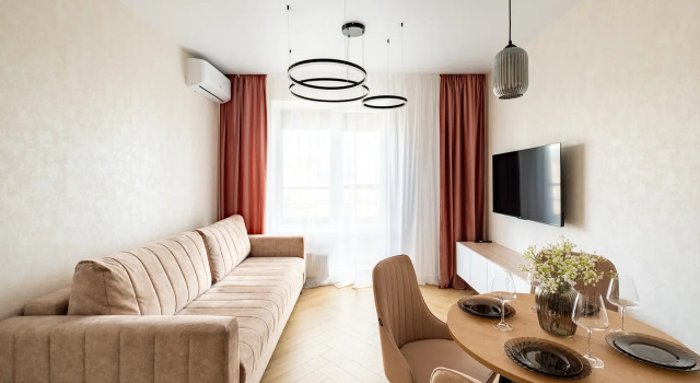U metro Lesnaya Apartments, Book Lejlighed Vyborgsky district Sankt Petersborg, nær Lesnaya Metro Station
