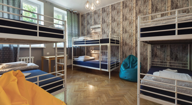 Кровать в общем номере Tatamka Hostel