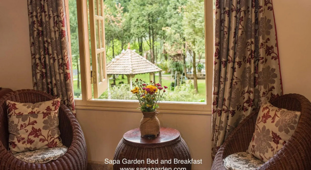 Двухместный номер Deluxe с балконом и с красивым видом из окна Гостевой Дом Sapa Garden