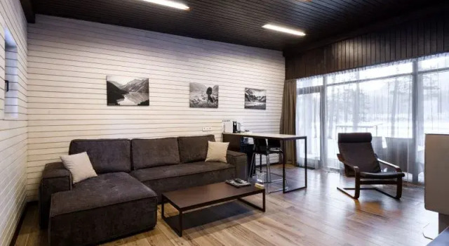 A with fireplace Cottage Junior Suite with river view Eko Altika Hotel