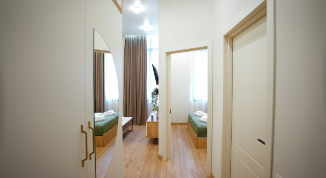 Апартаменты с 2 комнатами с красивым видом из окна Апарт-отель Parallel Apartments