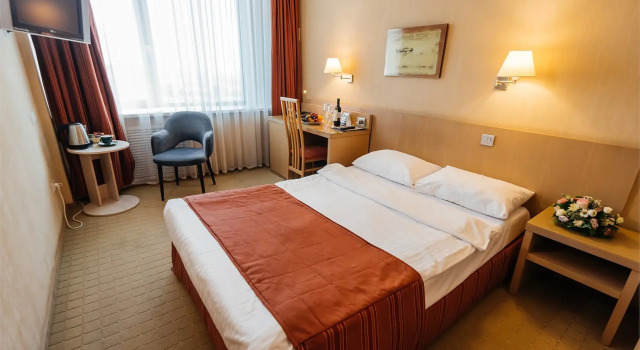 Одноместный номер Стандарт с 1,5 спальной кроватью Конгресс-Отель «Дон-Плаза»