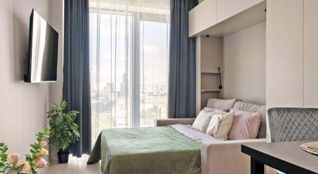 Studiya S Krasivym Vidom V Zhk Silver V 5Ti Minutakh Peshkom Ot Metro Dimitrovkaya Apartments, Rezerwuj Apartament Moskwa Rosja