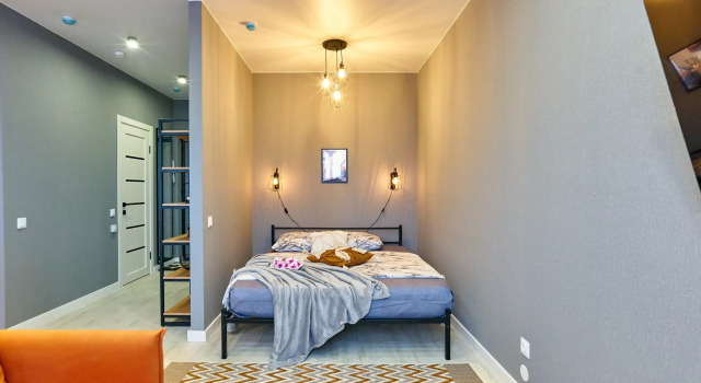 Studiya na 15 etazhe ( s kondicionerom) v ZhK Runa park po adresu Malkova 12 na 4 cheloveka Apartments, Rezervasyon Daire Dzerzhinsky City District Perm, Park Mindovsky yakınında