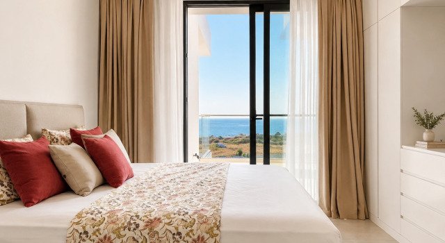 S Vidom Na More Villa V Esentepe 4 Spalni Deja Blue Apartments, Book Lejlighed Hoteller i Girne med parkering, Parkering