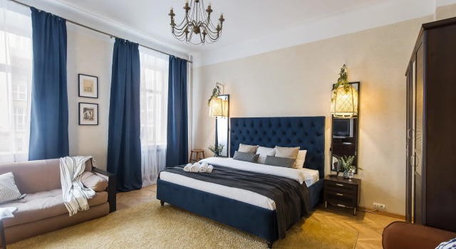 GM Apartments Chetverka v Dome na Naberezhnoy u Kremlya Flat, Rezervovat Apartmán Yakimanka , poblíž Grand Kremlin Palace
