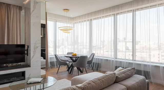 Двухместные апартаменты Апартаменты Flat Inn рядом с метро Автозаводская в ЖК Story