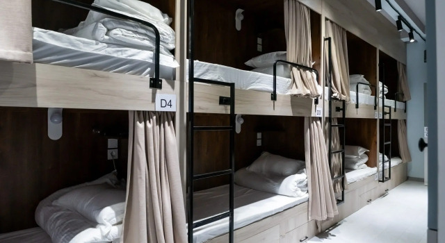 Кровать в общем номере Qlife Capsule Hostel