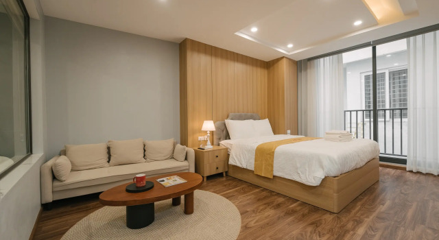 Апартаменты с 2 комнатами с балконом Апарт-отель The Zen Suites Hanoi