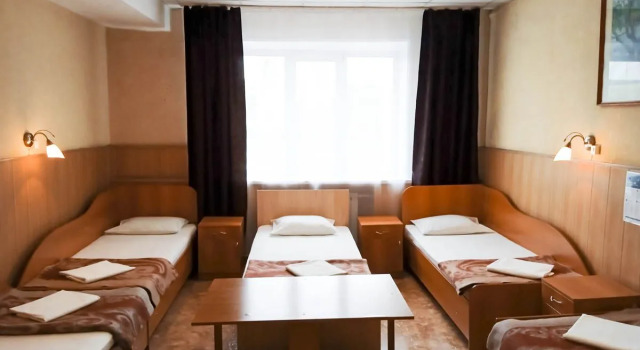 Кровать в общем номере Отель Smart Hotel Магнитогорск
