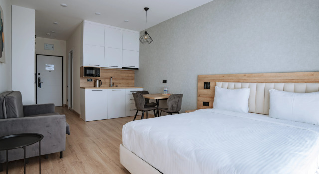 Апартаменты Superior с балконом и с видом на море Апарт-отель Solis Residence
