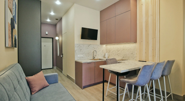 Studiya Na Pervoy Linii Morya Flat, Boek Appartement Hotels in Oblast Kaliningrad met parkeren, Parkeren