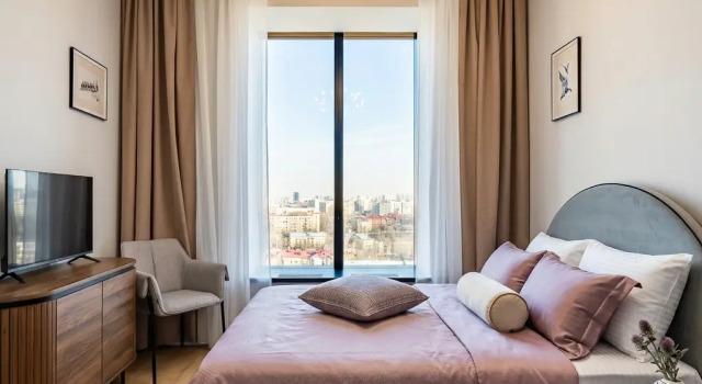 Shikarnye Dlya Dvoikh U Metro Apartments, Rezervasyon Daire Moskova havuzlu oteller, Chkalovskaya Metro Station yakınında, Yüzme Havuzu