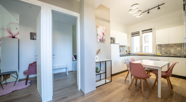 Апартаменты с 2 комнатами с видом на внутренний двор Гостевой дом Green Apartments & Parking Milano