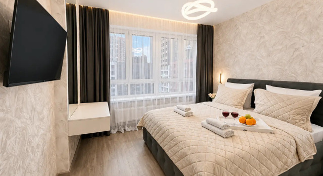 Four Seasons Premialnaya V Elitnom Dome Exclusive Flat, Book Lejlighed Hoteller i Bashkortostan med parkering, Parkering