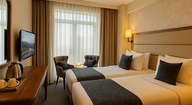 Двухместный номер Standard с балконом и с красивым видом из окна Istanbul Midpoint Hotel
