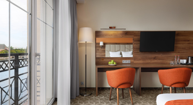 Comfort Double room with river view Kaiserhof Hotel