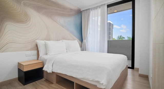Двухместные апартаменты Comfort c 1 комнатой с балконом Апарт-отель Skypark Aurora Building 2 in Laguna By Banyan Living