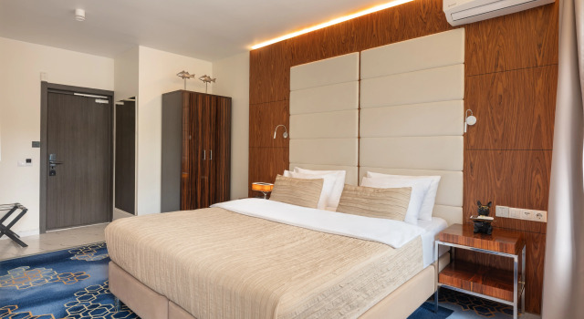 Двухместный номер Deluxe с балконом и с видом на город Отель V Hotel&Rooftop Lounge