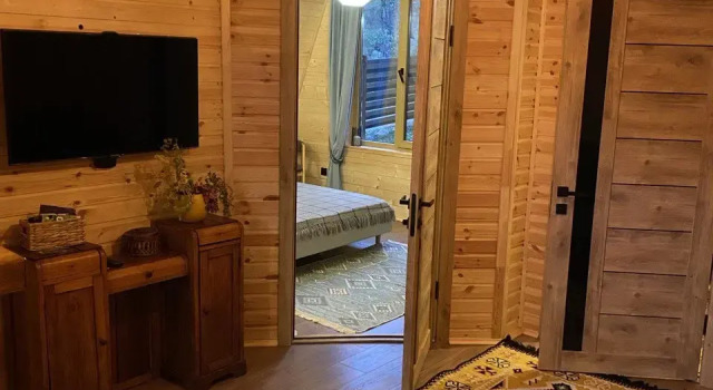 Шестиместный коттедж с 4 комнатами с красивым видом из окна Частный дом А-фрэйм с душой