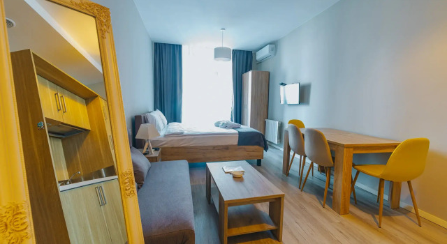 Двухместный Apartment Studio с балконом Апарт-отель Komunna Luxe