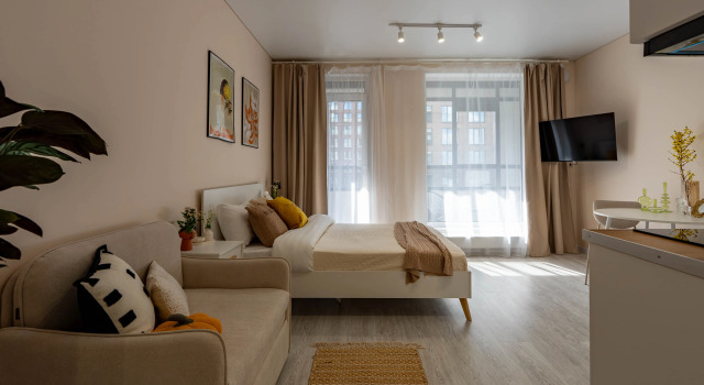 Студия Апартаменты Your Apart Amber на Уральской для 3 гостей