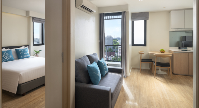 Двухместные резиденция c 1 комнатой Отель Cross Vibe Bangkok Sukhumvit