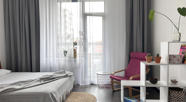 New studio near Neva Apartments, Book Lejlighed Vyborgsky district Sankt Petersborg, nær Lesnaya Metro Station