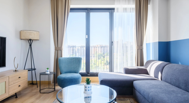 O podwyższonym standardzie apartament 2 sypialnie z widokiem na morze Grand Residence by NewInn Apartments
