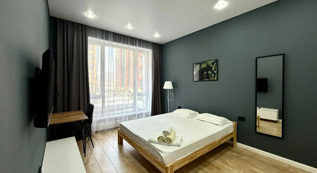 2-Komnatnaya Kvartira v Zhk Legenda Biznes-Klass v Tsentre Almaty Flat, Buchen Sie Ferienwohnung Almaty Kasachstan, in der Nähe von Alatau Metro Station