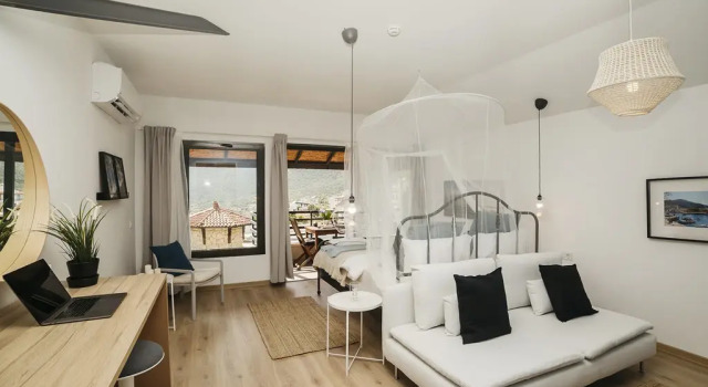 Двухместный номер Superior с балконом и с красивым видом из окна True Blue Boutique Hotel Kalkan
